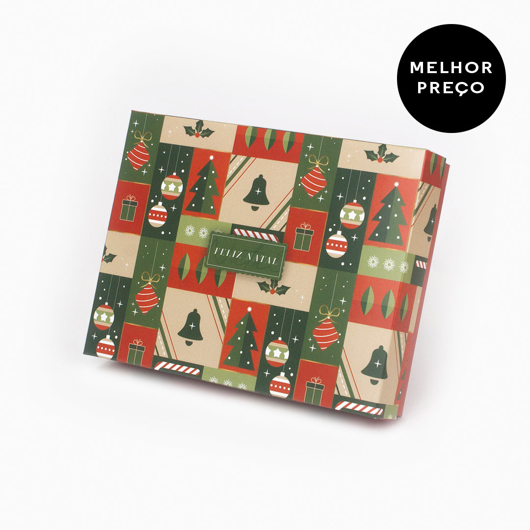 Caixa Doces - Vários Encaixes - Natal Felicidade - Pack 10uni