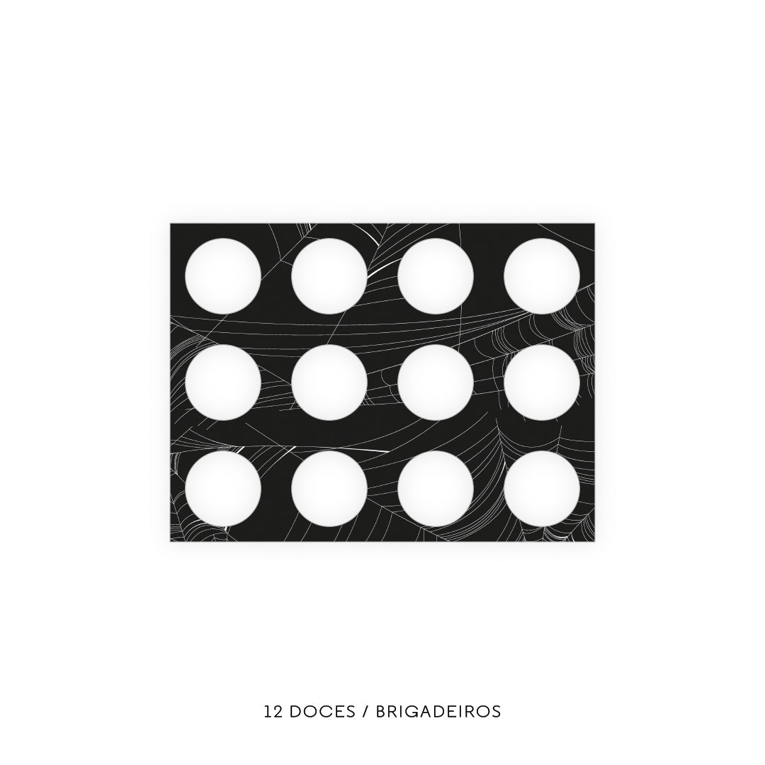 Caixa Doces - Várias opções de encaixe - Tampa de acetato - Halloween Floral - Pack 5uni