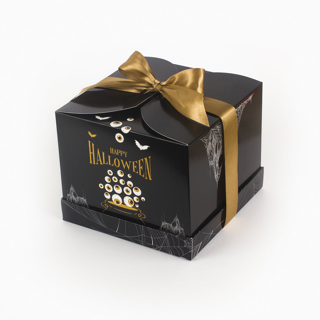 Caixa Presente para mini bolo / bentô cake - Halloween Caldeirão - Pack 5uni