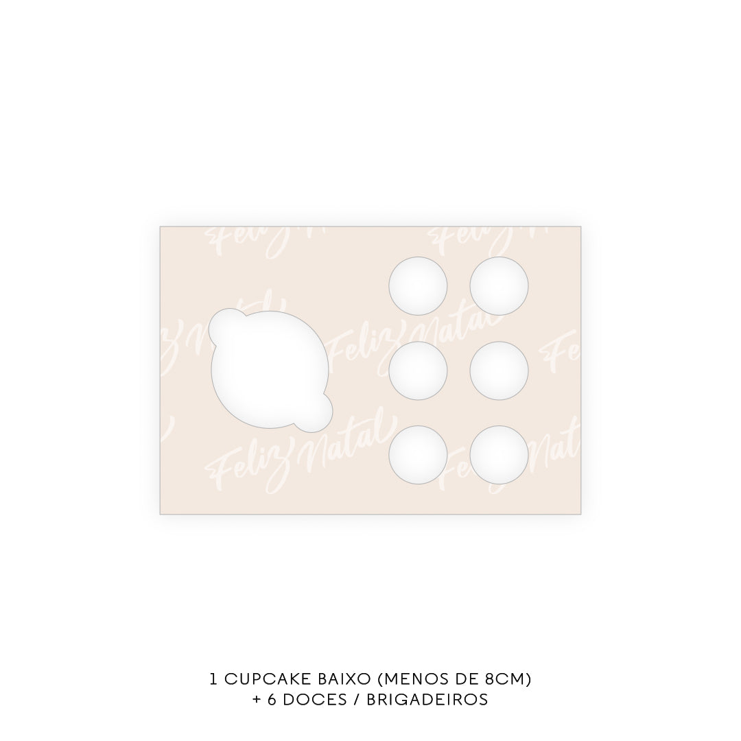 Caixa Tabuleiro - Vários Encaixes - Tampa de acetato - Natal Amizade - Pack 10uni