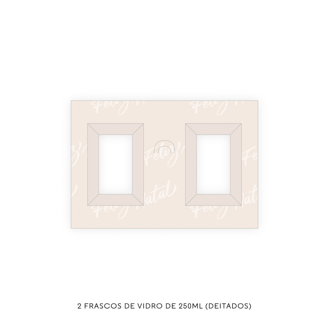 Caixa Tabuleiro - Vários Encaixes - Tampa de acetato - Natal Amizade - Pack 10uni