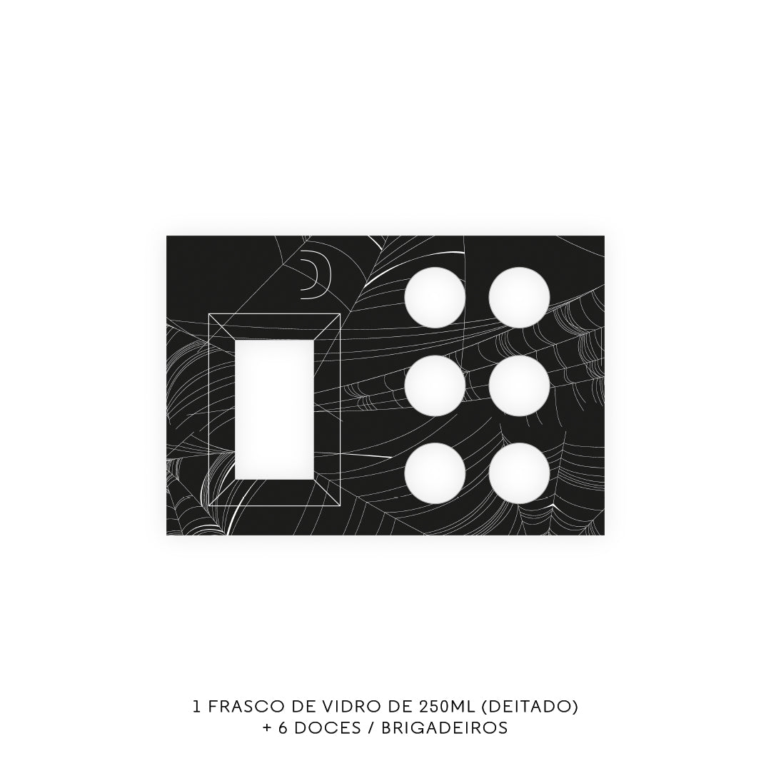 Caixa Tabuleiro - Várias opções de encaixe - Tampa de acetato - Halloween Caldeirão - Pack 5uni