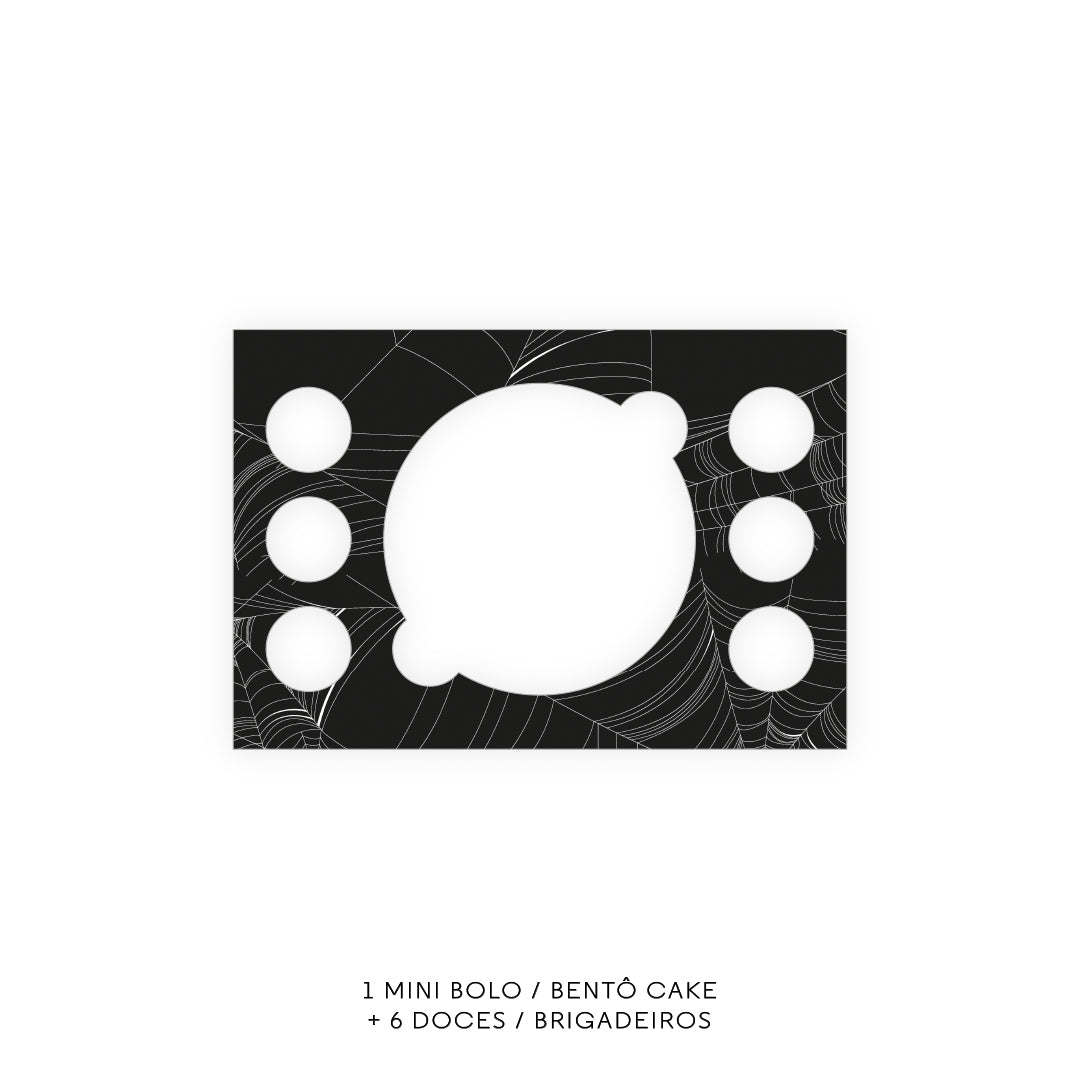 Caixa Tabuleiro - Várias opções de encaixe - Tampa de acetato - Halloween Caldeirão - Pack 5uni