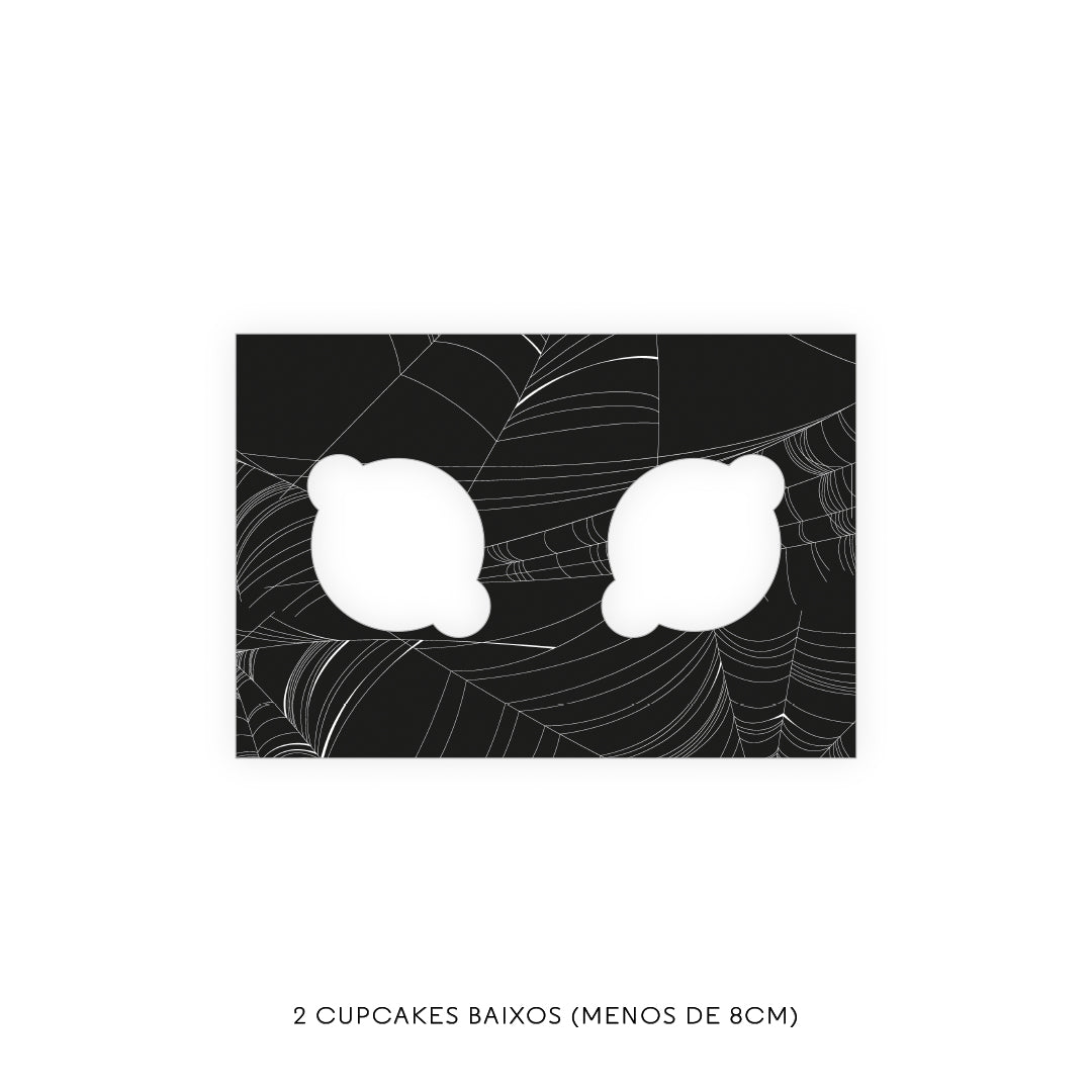 Caixa Tabuleiro - Várias opções de encaixe - Tampa de acetato - Halloween Caldeirão - Pack 5uni