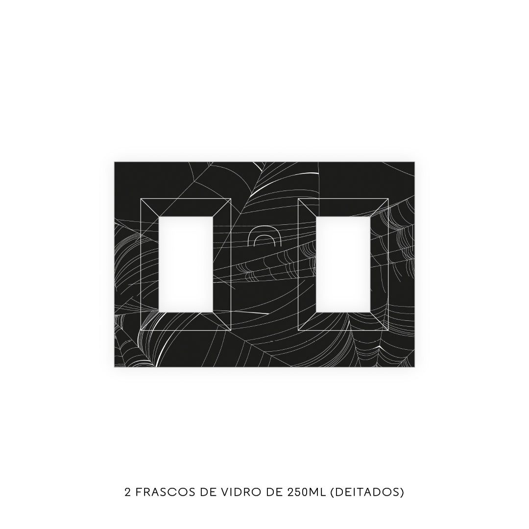 Caixa Tabuleiro - Várias opções de encaixe - Tampa de acetato - Halloween Floral - Pack 5uni