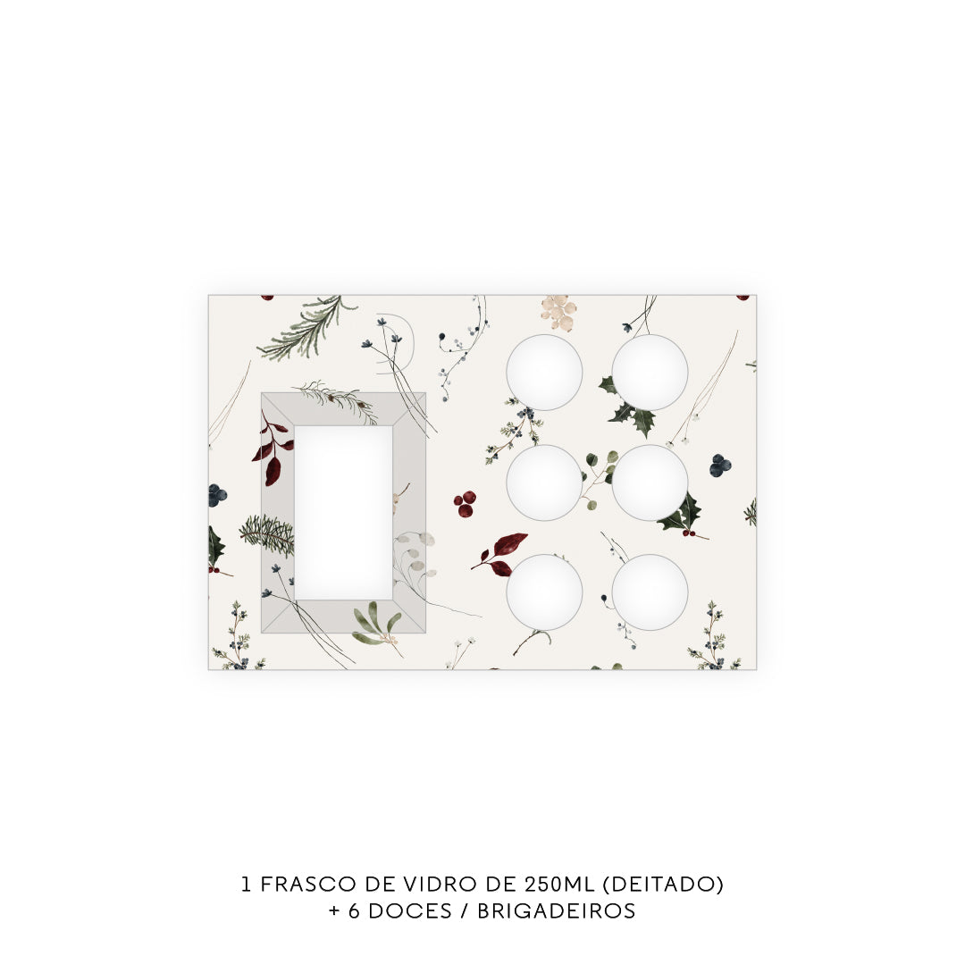 Caixa Tabuleiro - Vários Encaixes - Tampa de acetato - Natal Prosperidade - Pack 10uni