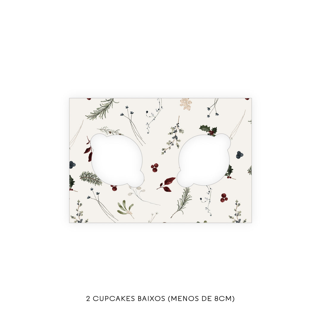 Caixa Tabuleiro - Vários Encaixes - Tampa de acetato - Natal Prosperidade - Pack 10uni