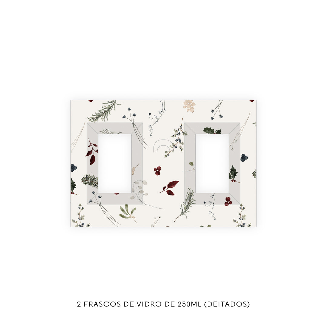 Caixa Tabuleiro - Vários Encaixes - Tampa de acetato - Natal Prosperidade