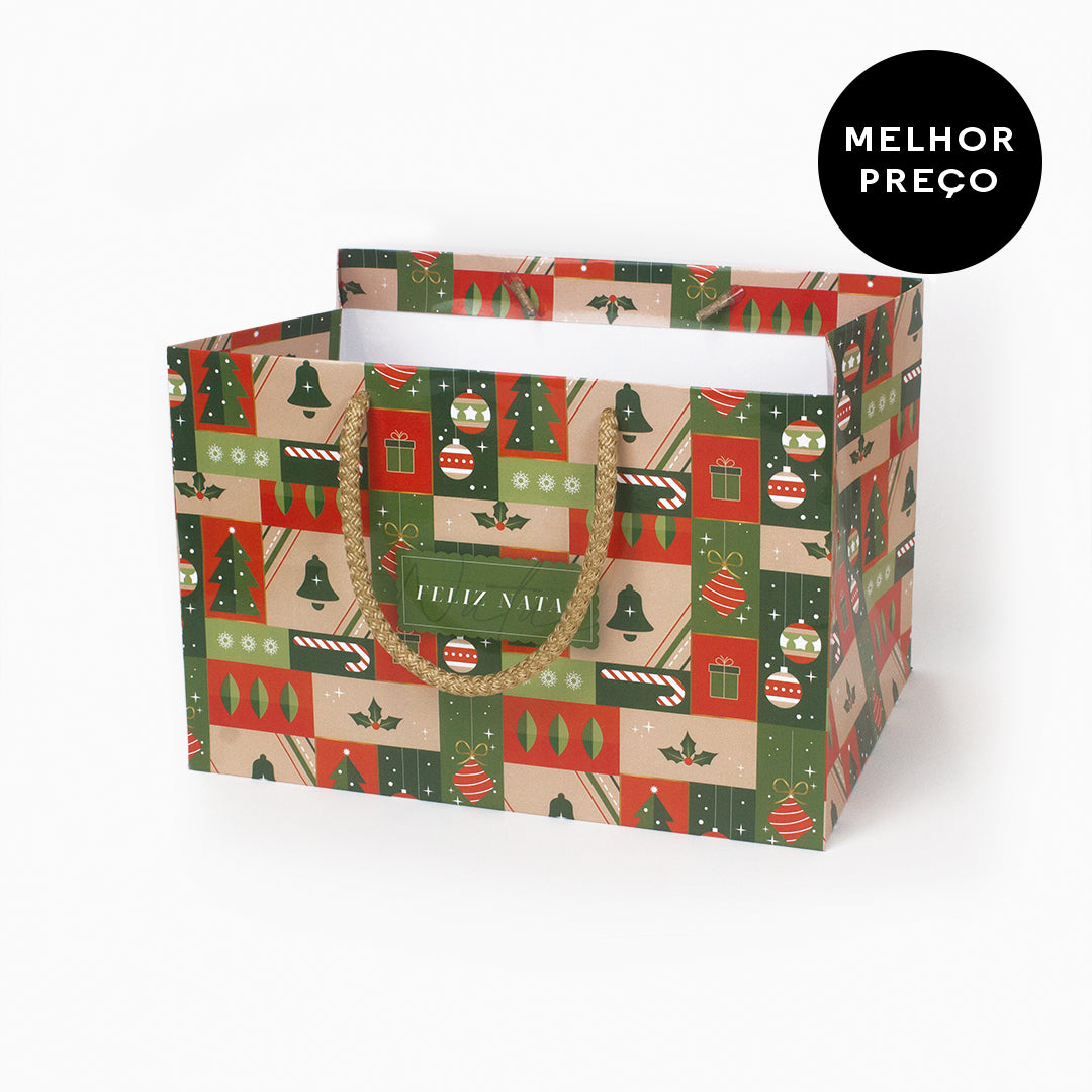 Saco - Natal Felicidade - Pack 10uni