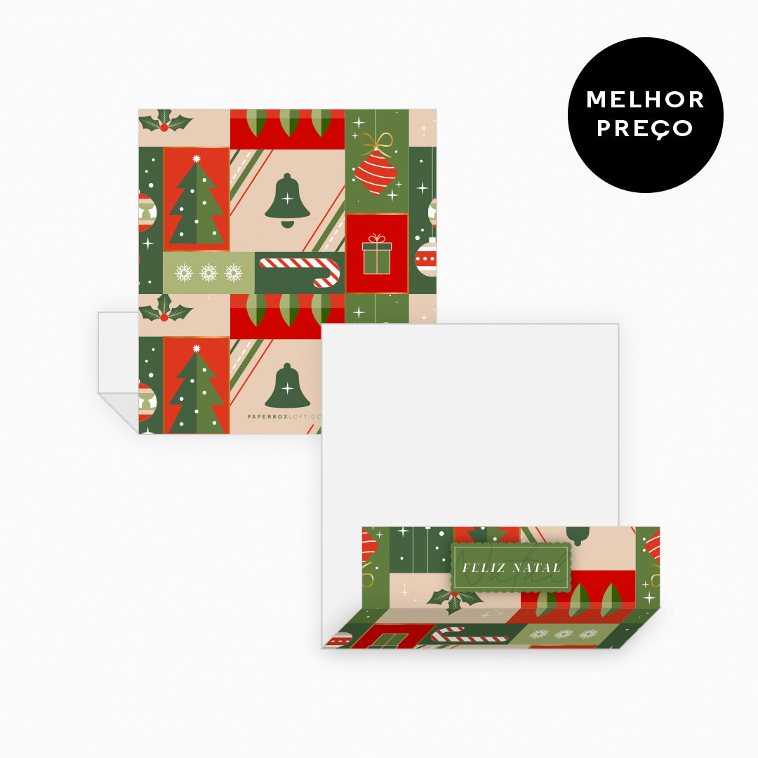 Porta Fatias / Slice Cake - Natal Felicidade - Pack 30uni