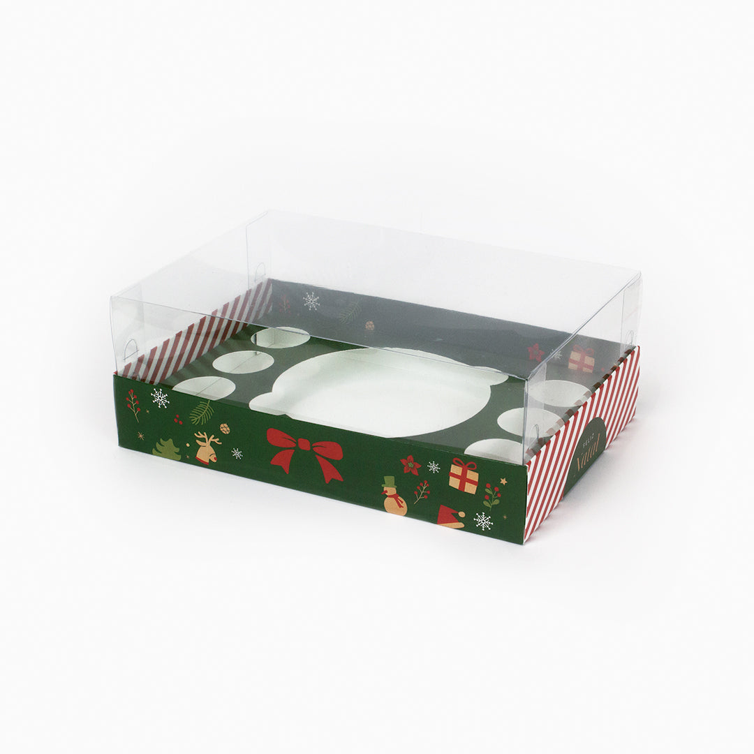 Caixa Tabuleiro - Vários Encaixes - Tampa de acetato - Natal Bondade - Pack 10uni