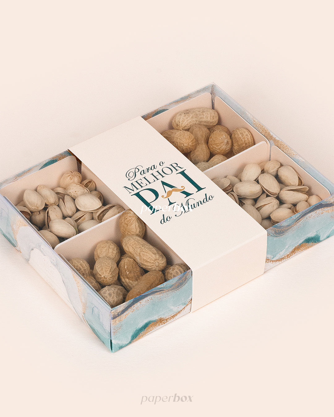 Caixa 3 Doces + 4 Forminhas - Melhor Pai - Pack 5uni