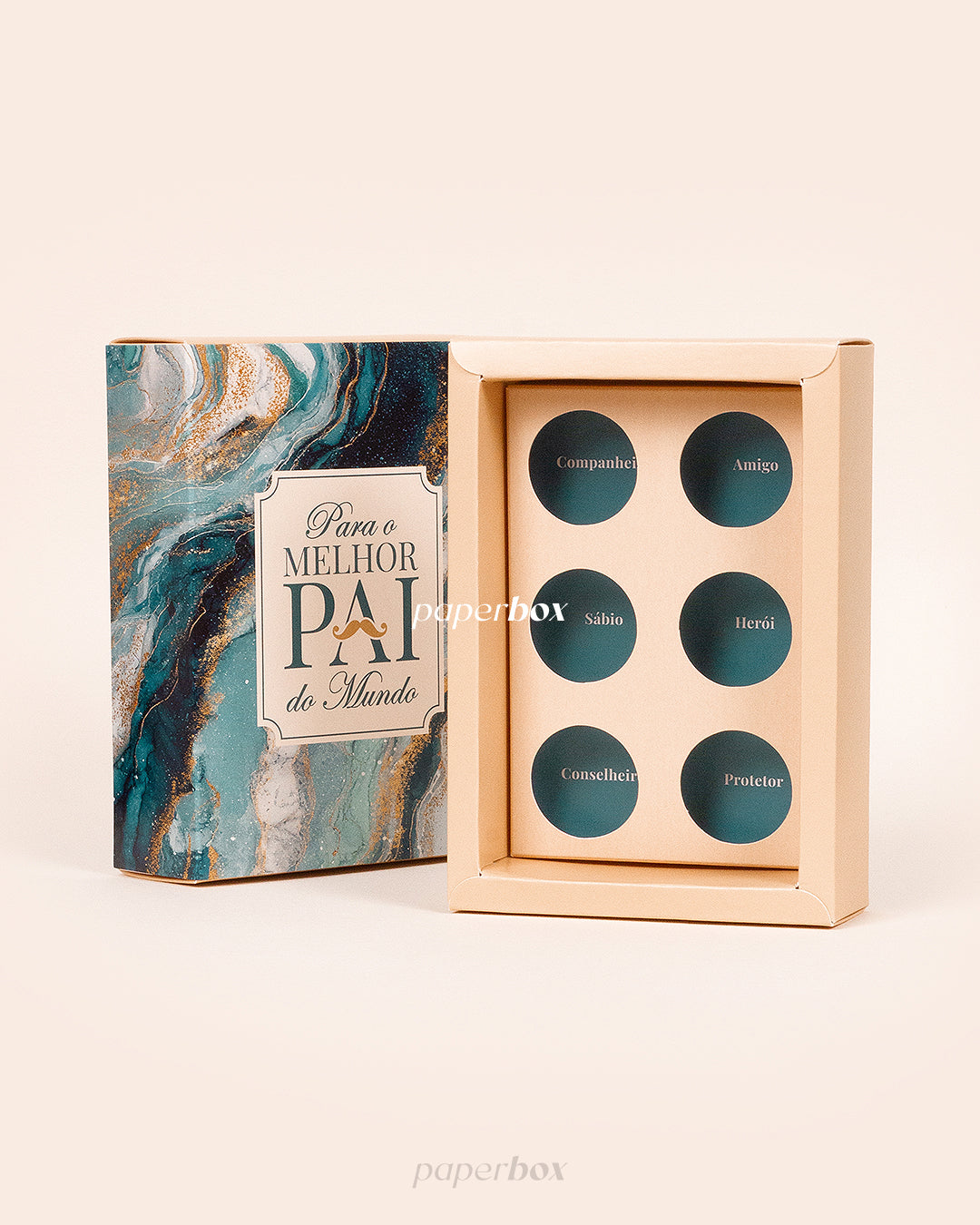 Caixa 6 Doces com Palavras - Melhor Pai - Pack 5uni