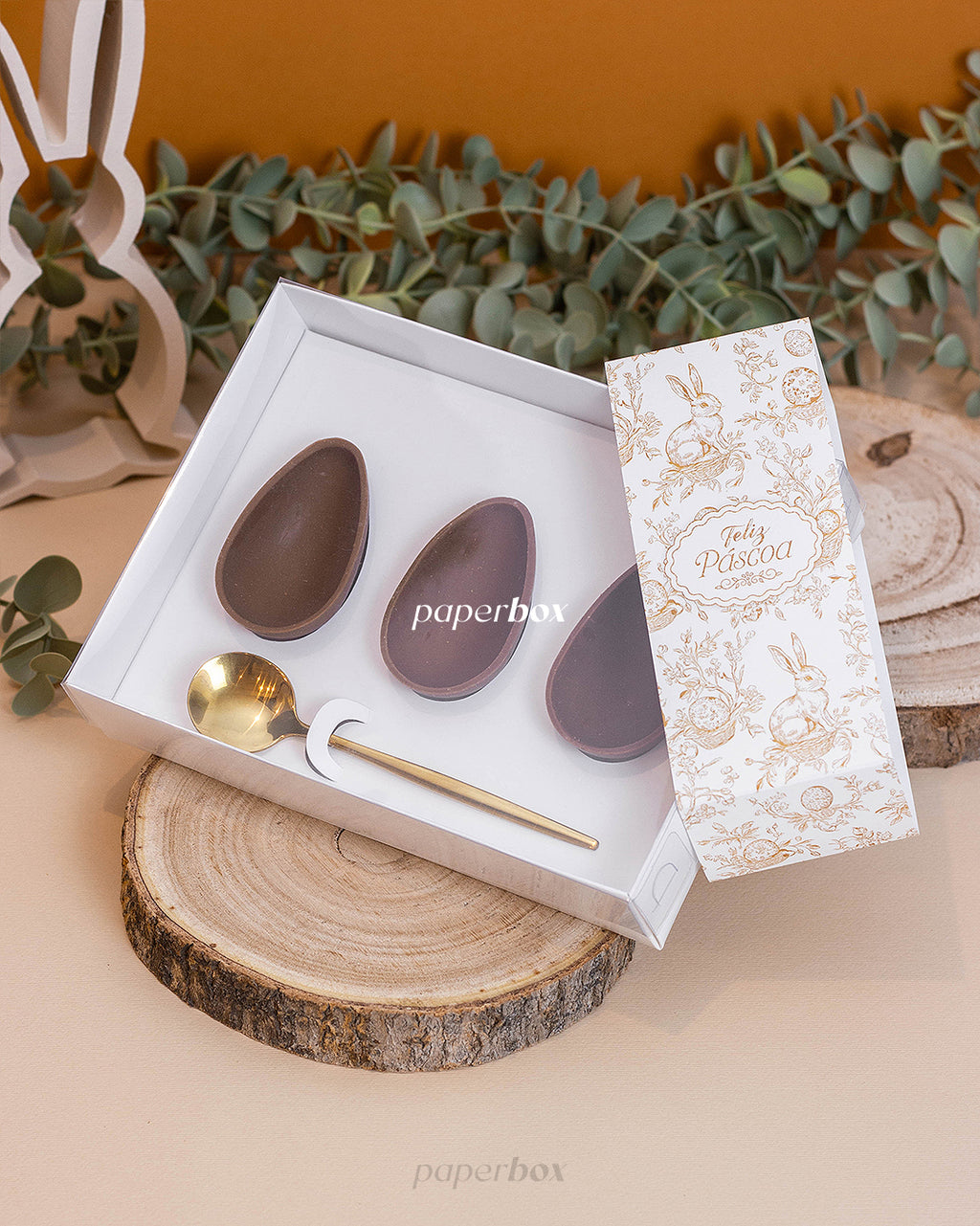 Caixa 3 Mini Ovos 50g - Páscoa Essencial - Pack 10uni