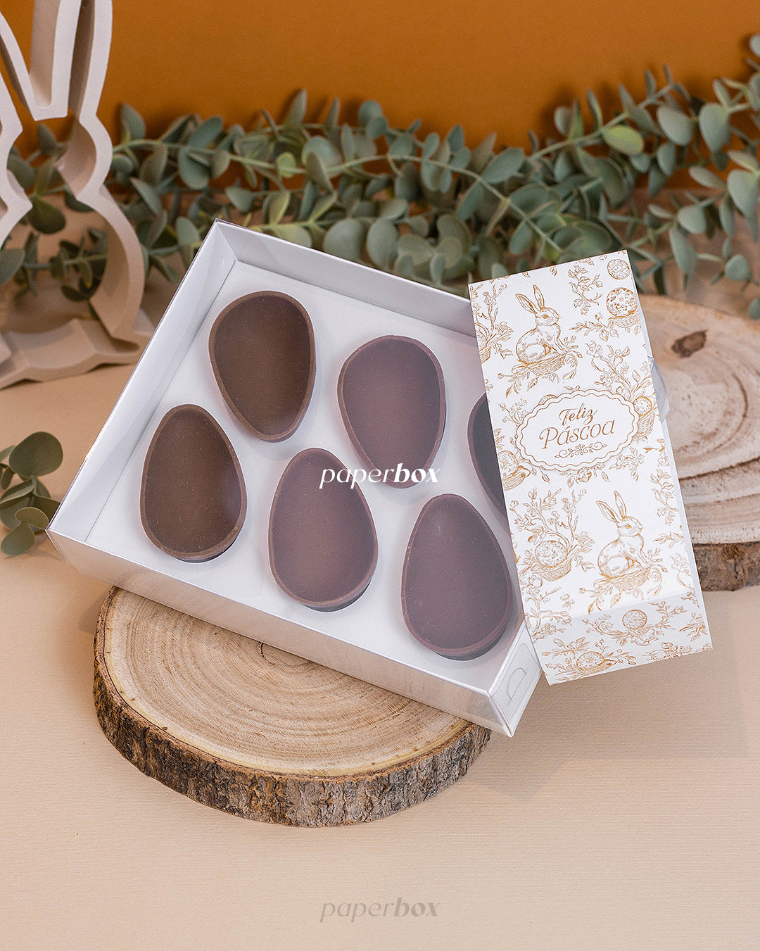 Caixa 6 Mini Ovos 50g - Páscoa Essencial - Pack 10uni