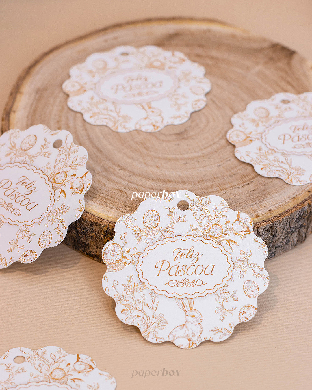 Tags / Etiquetas com furo - Páscoa Essencial - Pack 10uni