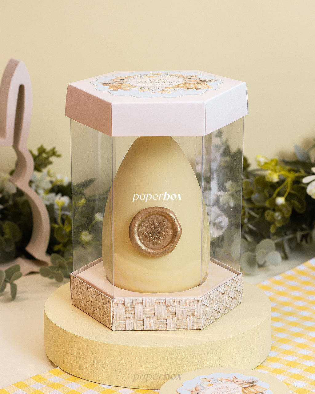 Caixa Ovo em Pé 250/350g - Páscoa Floral - Pack 5uni