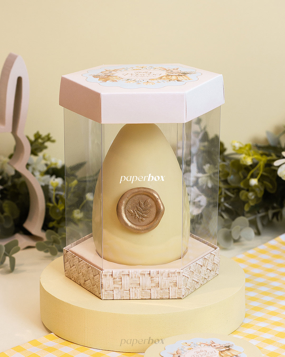 Caixa Ovo em Pé 250/350g - Páscoa Floral - Pack 5uni