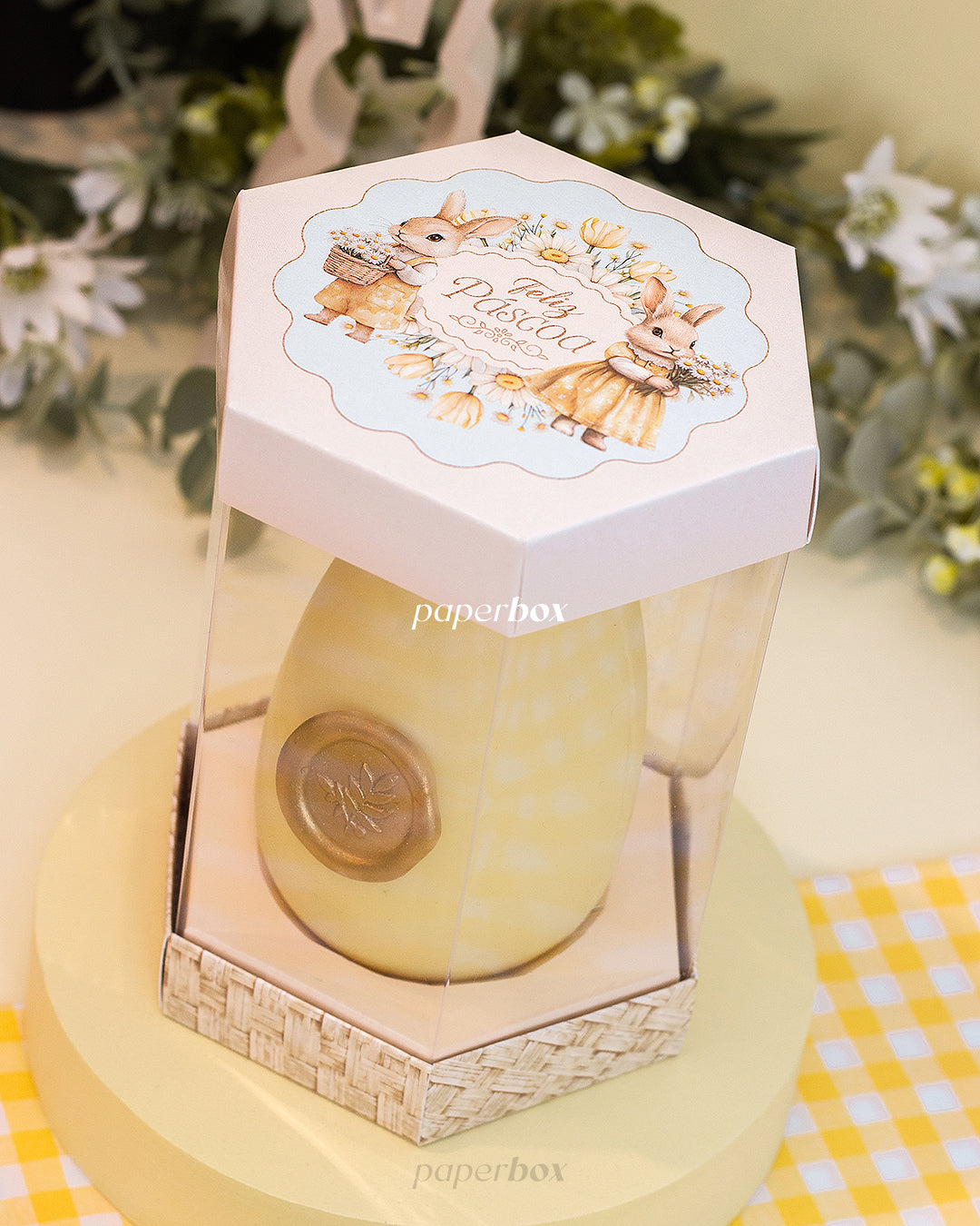 Caixa Ovo em Pé 250/350g - Páscoa Floral - Pack 5uni