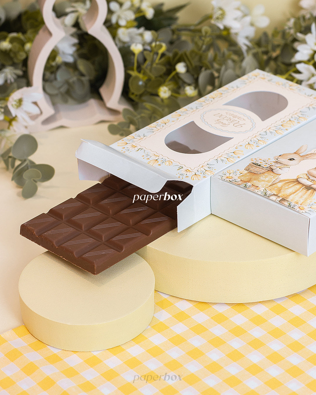 Caixa Barra / Tablete - Páscoa Floral - Pack 10uni