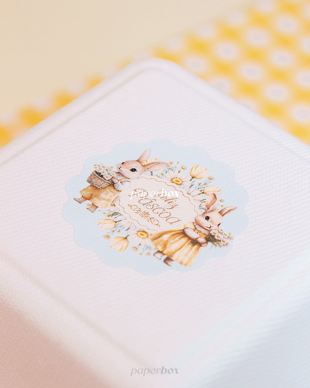 Caixa para Bentô Cake - Páscoa Floral - Pack 5uni