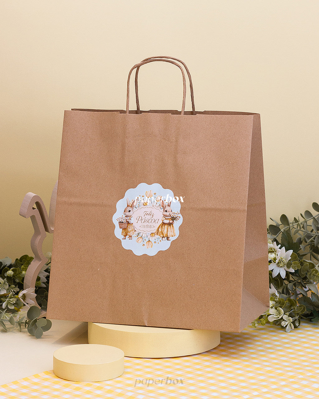 Saco Take Away - Páscoa Floral - Pack 10uni