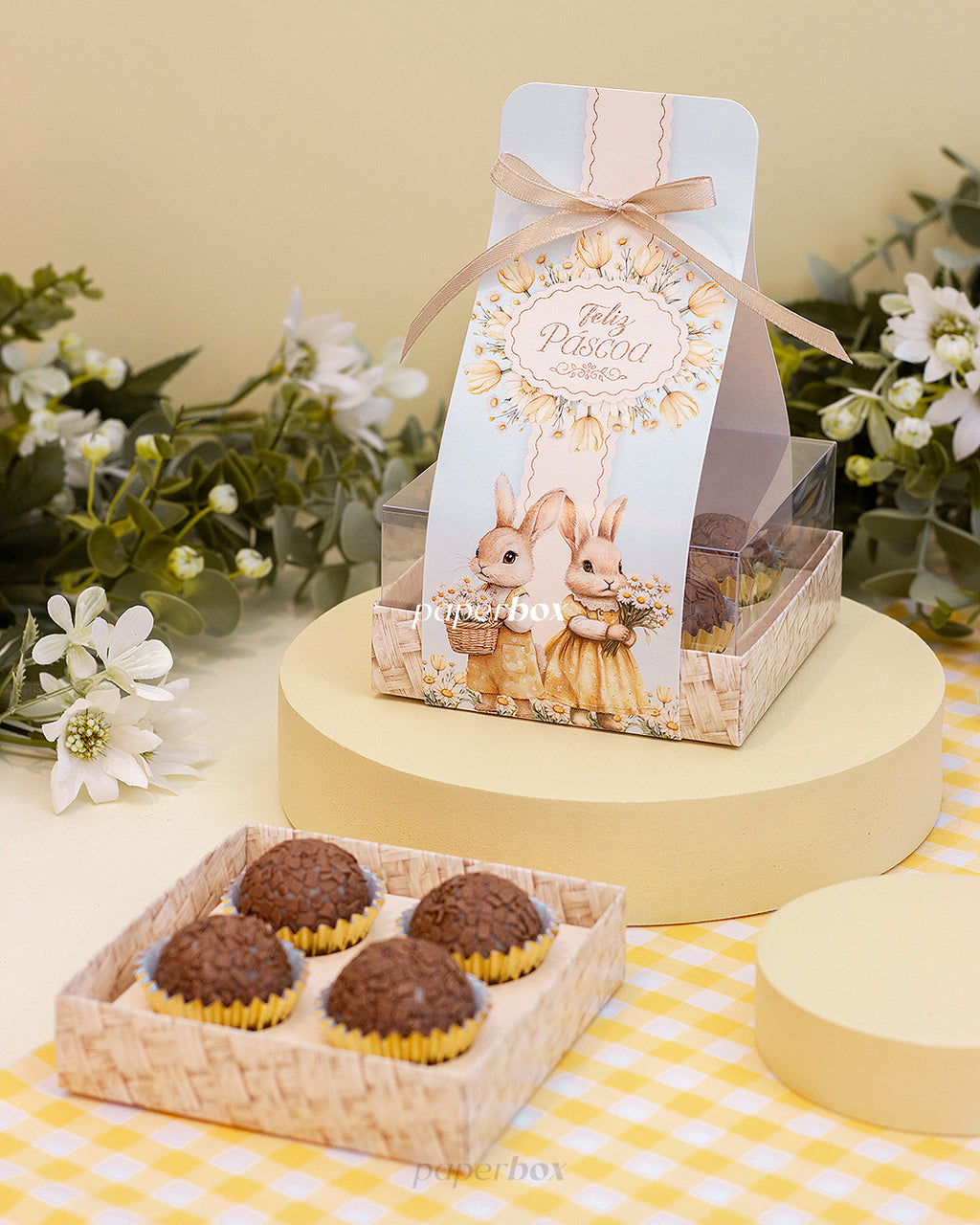 Caixa 4 Doces - Páscoa Floral - Pack 10uni