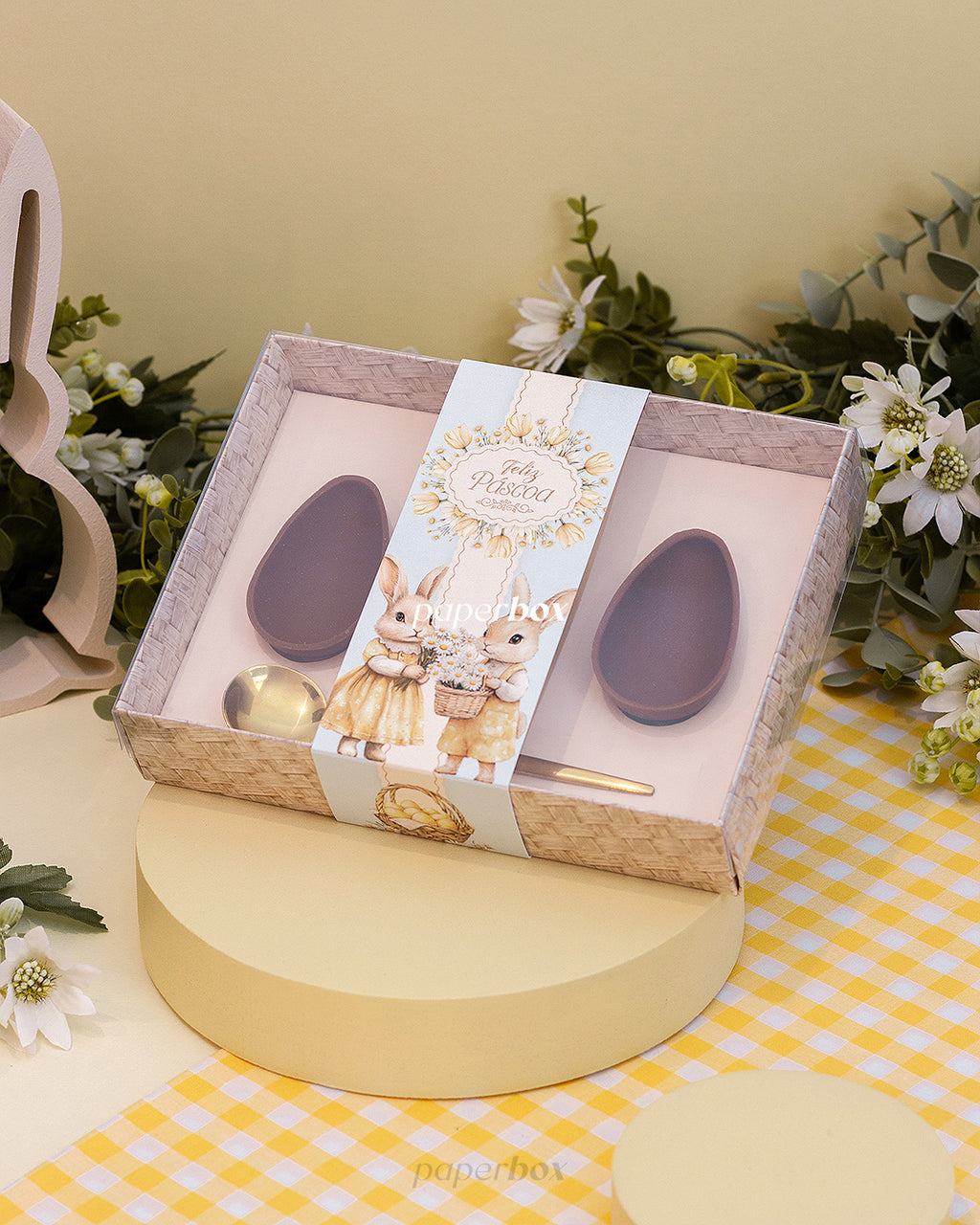 Caixa 3 Mini Ovos 50g - Páscoa Floral - Pack 10uni