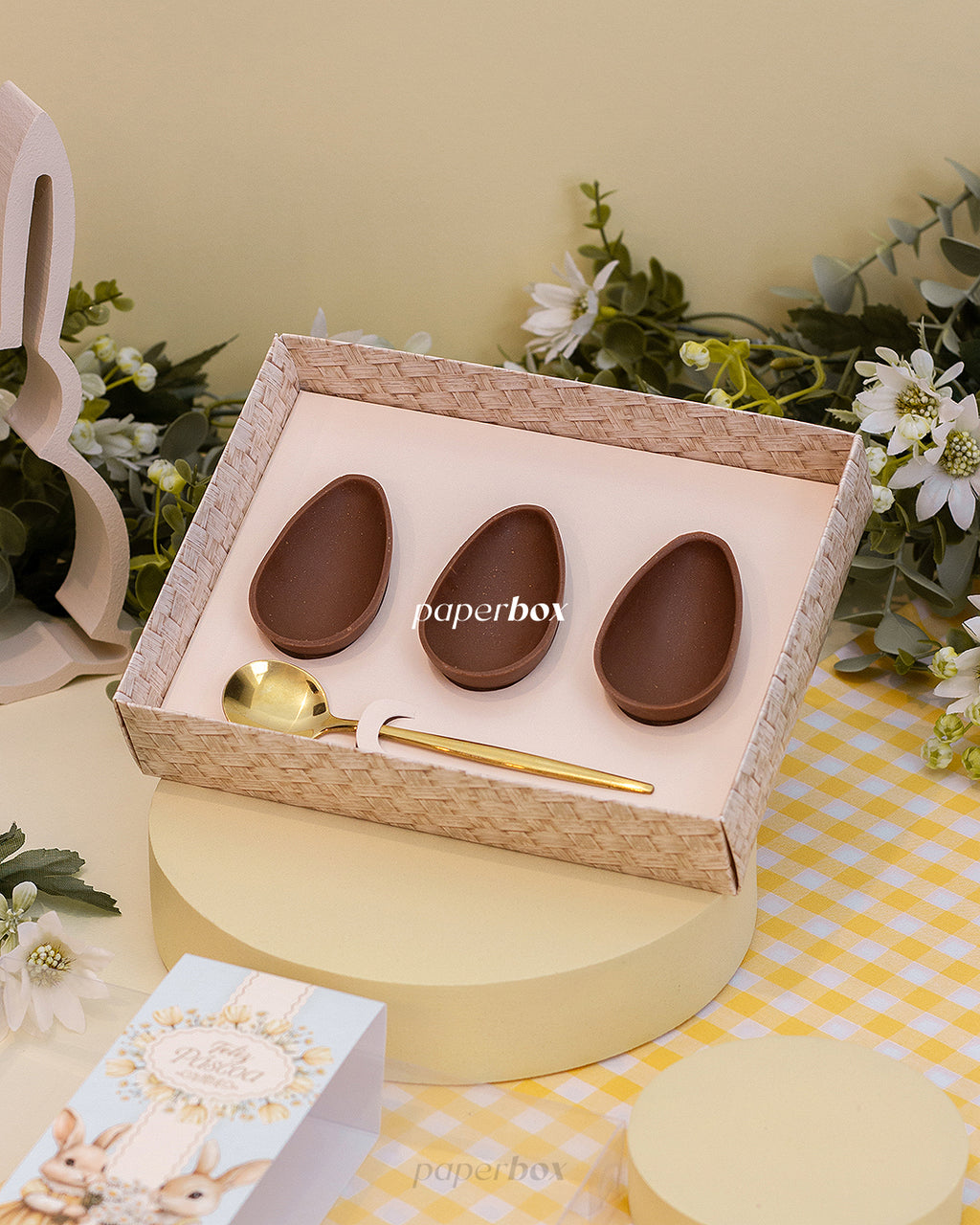 Caixa 3 Mini Ovos 50g - Páscoa Floral - Pack 10uni