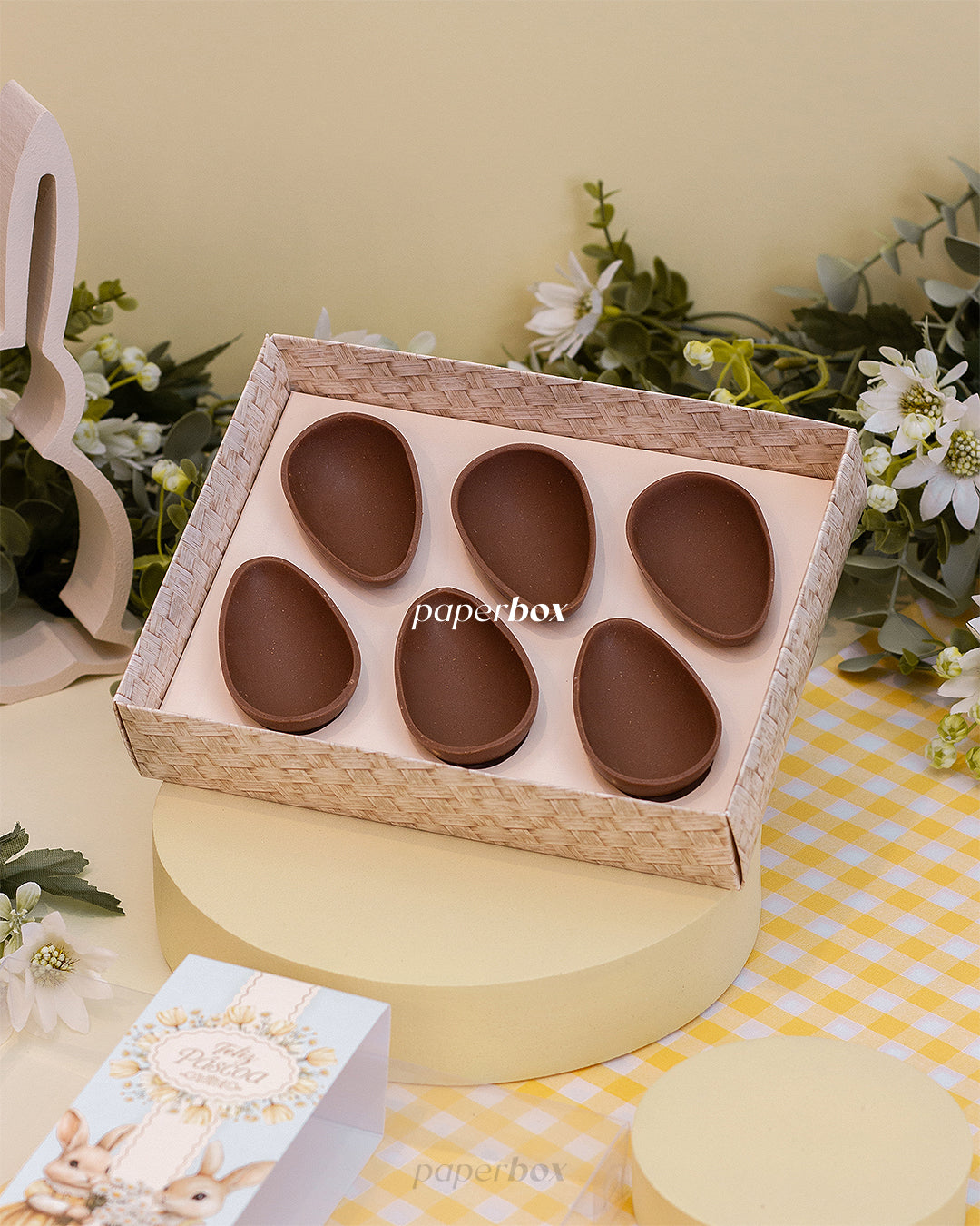 Caixa 6 Mini Ovos 50g - Páscoa Floral - Pack 10uni