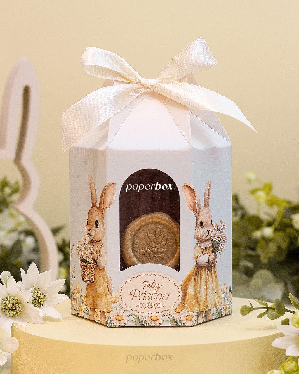 Caixa Ovo em Pé 100/150g - Páscoa Floral - Pack 5uni
