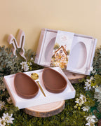 Caixa 2 Ovos 250g - Faixa - Páscoa Rural Branca - Pack 10uni