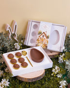 Caixa 1 Ovo 150/250g + 6 Doces - Faixa - Páscoa Rural Branca - Pack 10uni