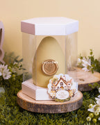 Caixa Ovo em Pé 250/350g - Páscoa Rural Branca - Pack 10uni