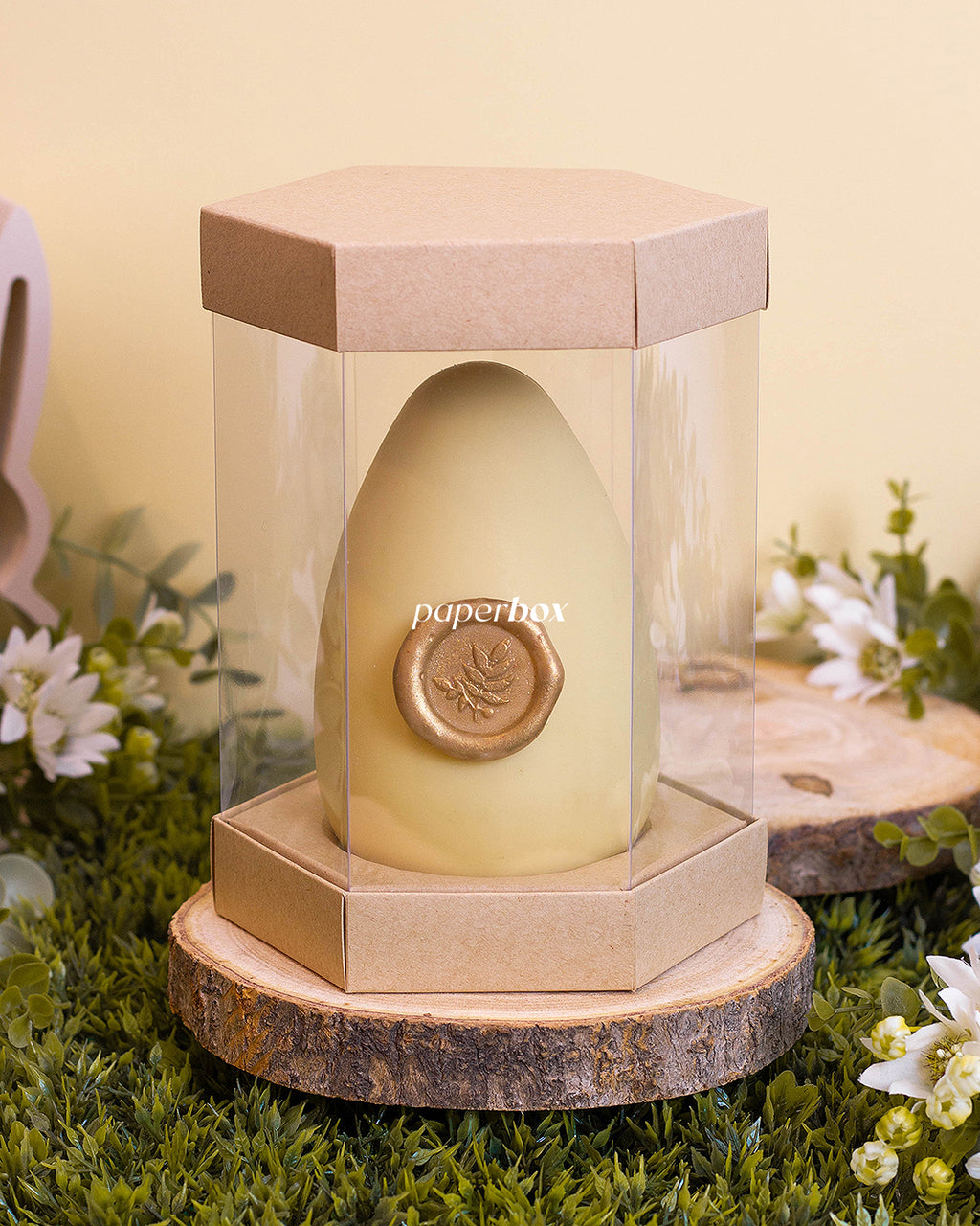 Caixa Ovo em Pé 250/350g - Páscoa Rural Kraft - Pack 10uni