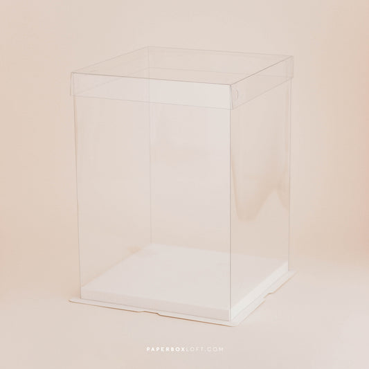 Caixa de Bolo Transparente - 21.5x21.5x29cm
