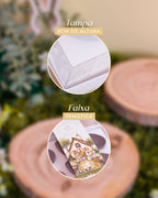 Caixa 2 Ovos 250g - Faixa - Páscoa Rural Branca - Pack 10uni