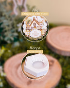 Caixa Ovo em Pé 250/350g - Páscoa Rural Branca - Pack 10uni