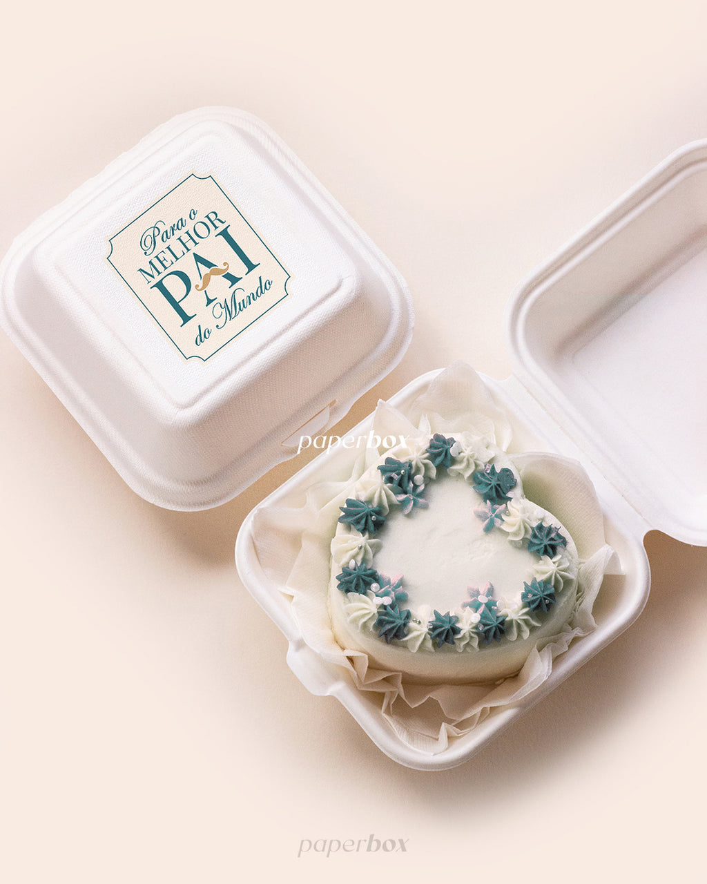 Caixa para Bentô Cake - Melhor Pai - Pack 5uni