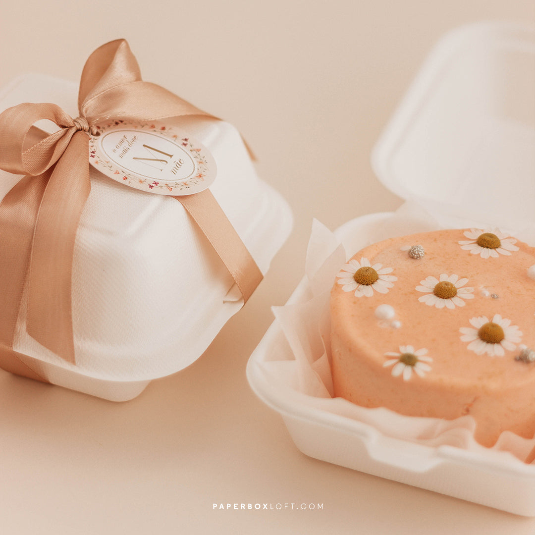 Caixa para Bentô Cake / Hambúrguer - Cana de Açúcar - 10uni