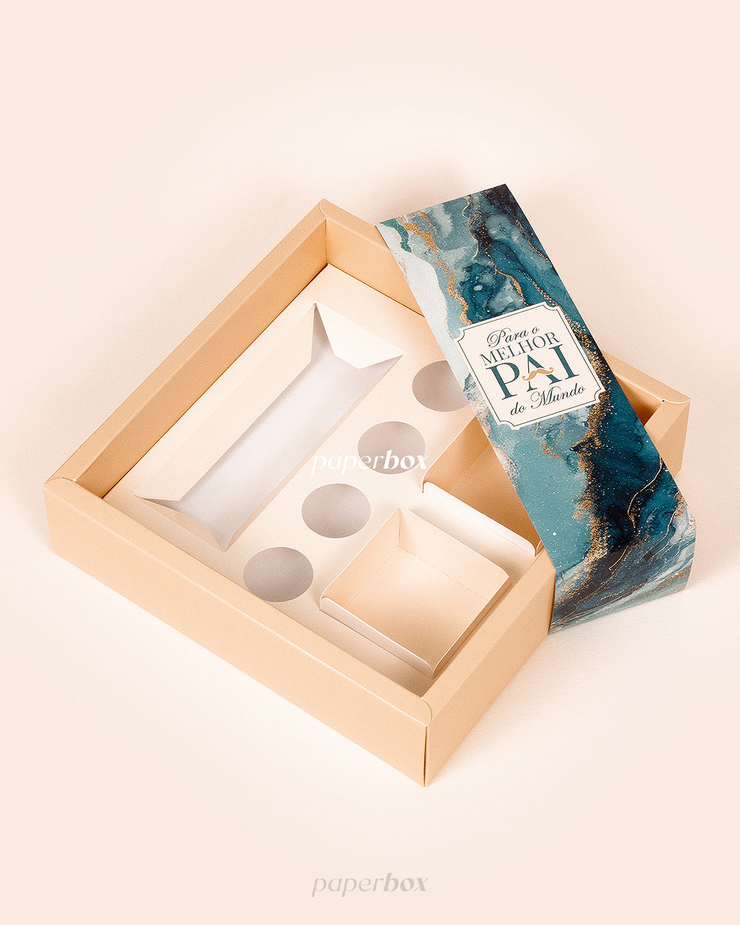 Caixa Lata + Aperitivos + 4 Doces - Melhor Pai - Pack 5uni