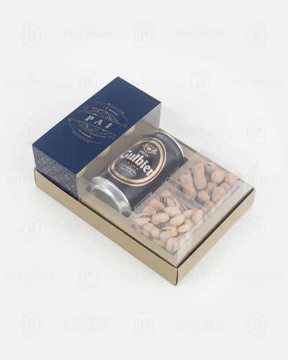 Caixa Lata + Aperitivos + 3 Brigadeiros - Linha Pai - Pack 5uni