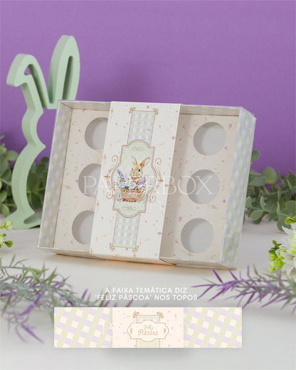 Caixa Doces - Várias opções de encaixe - Páscoa - Linha Coelho - Pack 10uni