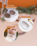 Caixa 1 Ovo 150/250g + 6 Doces - Alça - Páscoa Essencial - Pack 10uni