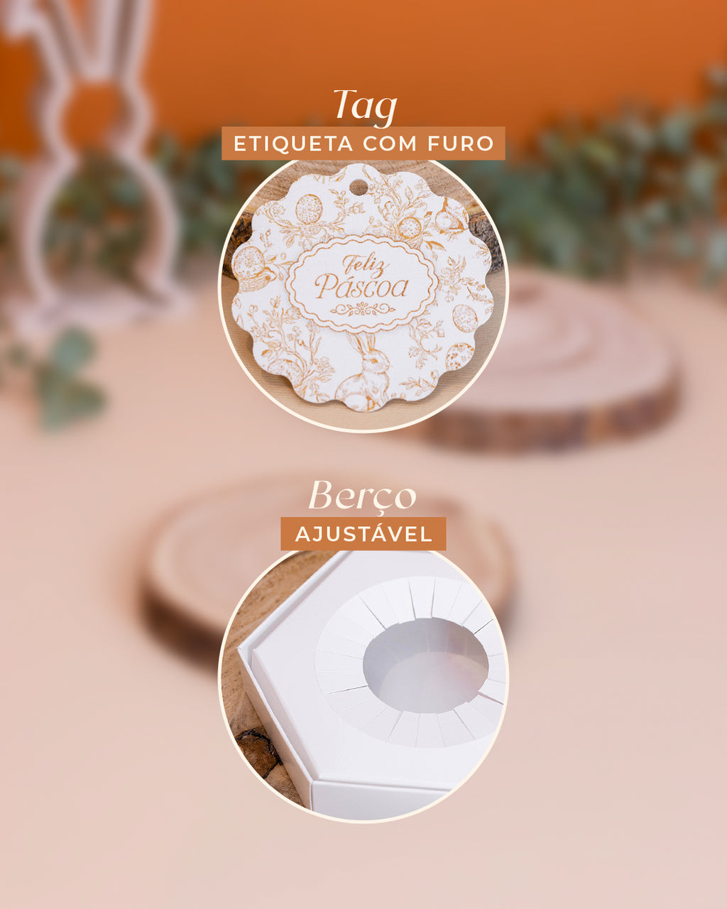 Caixa Ovo em Pé 250/350g - Páscoa Essencial - Pack 10uni