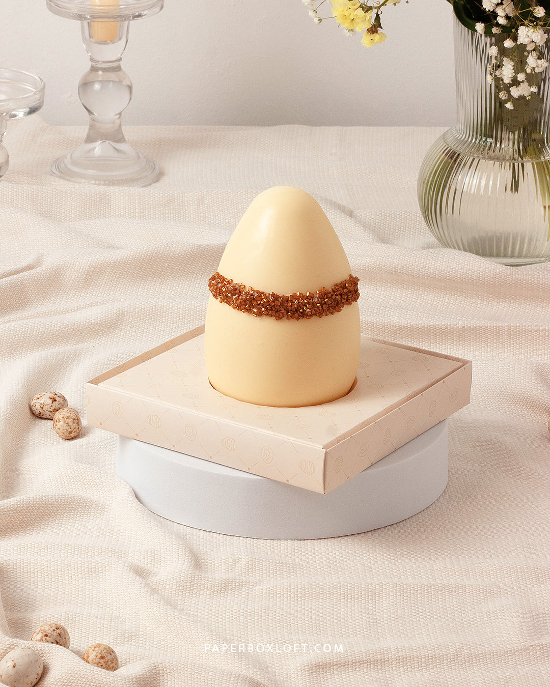 Caixa para ovo em pé / mini bolo / panetone - Páscoa Fazenda