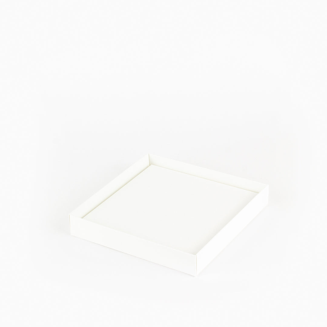 Caixa para mini bolo / panetone - Laterais de acetato - Branca - Pack 10uni
