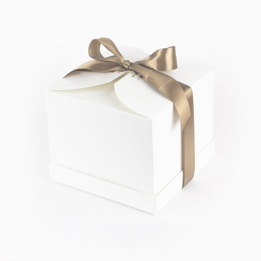 Caixa Presente para mini bolo / bentô cake - Branca - Pack 10uni