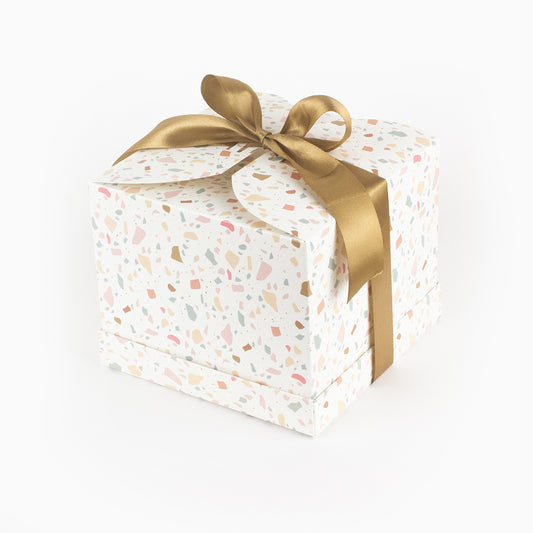 Caixa Presente para mini bolo / bentô cake - Terrazzo - Pack 10uni