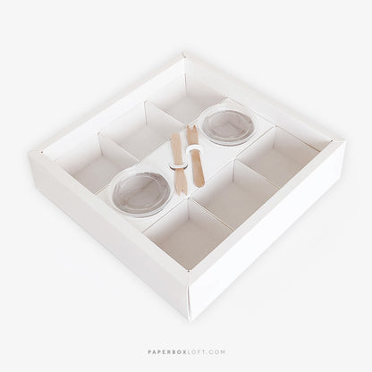 Caixa Fondue - Tampa de acetato - Branca - Pack 5uni